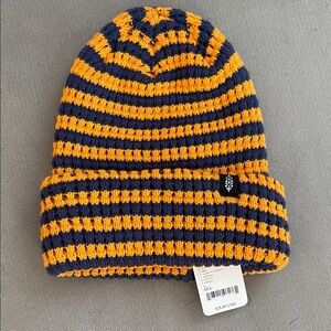 FP Movement by Free People Yellow and Gray Striped Beanie